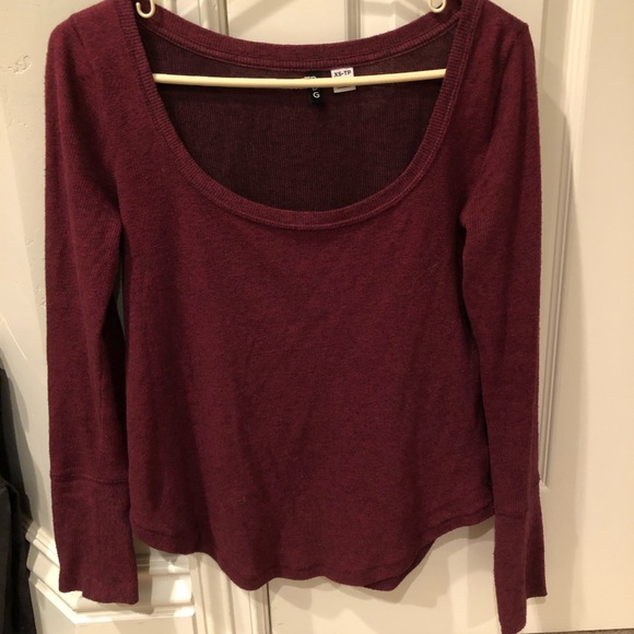 Urban Outfitters, BDG red knitted long sleeve top - Picture 1 of 4